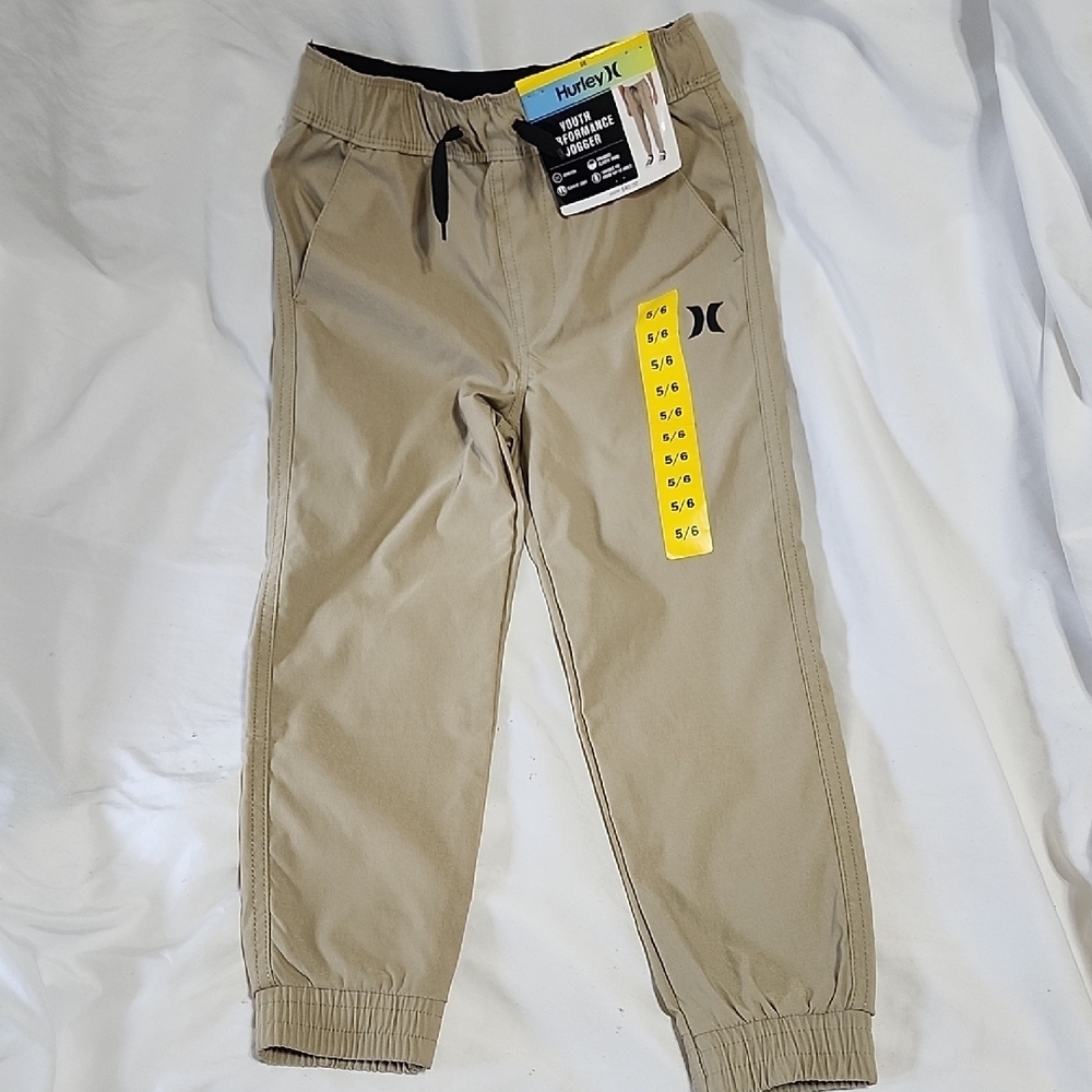 Hurley Tan Sweatpants Lightweight Relaxed Fit
